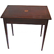 Edwardian inlaid rectangular side table