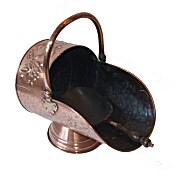 victorian copper coal skuttle