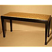 edwardian ebonised duet stool