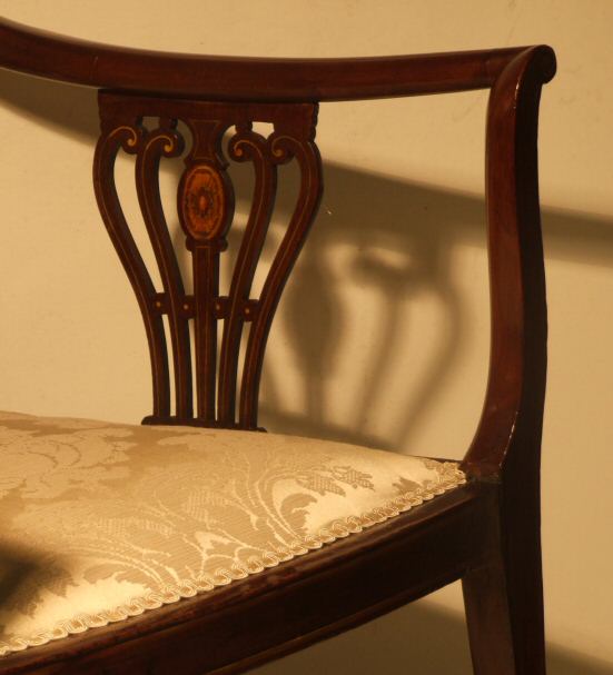 Stunning Edwardian mahogany inlaid armchair