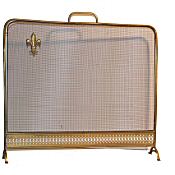 Edwardian brass firescreen