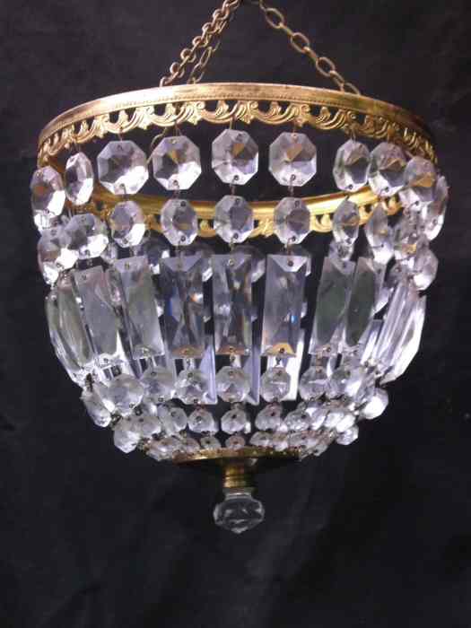 Large Mid 20th Century Bag Chandelier