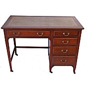 Edwardian mahogany kneehole desk