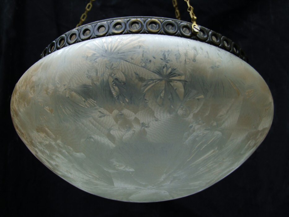 Stunning frosted Soft Peach Ceiling Light