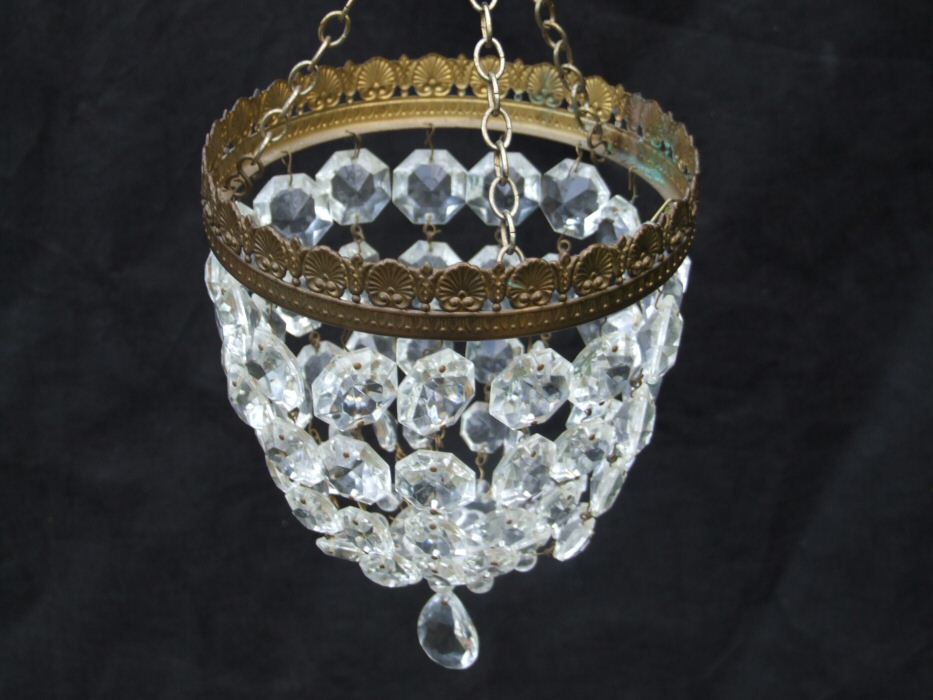 Small Mid 20th Century Purse Chandelier