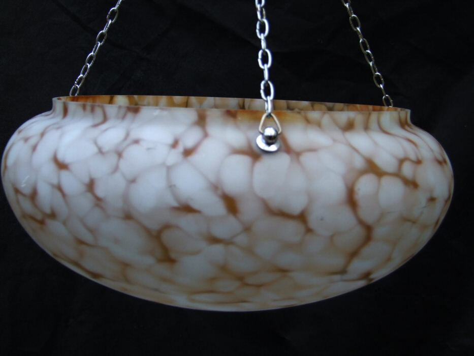 Mottled White and Caramel Deco Ceiling Light 