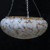 Mottled White and Caramel Deco Ceiling Shade