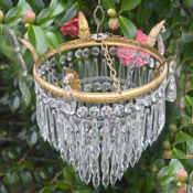 edwardian 3 tier icicle drop chandelier