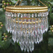 Mid 20th Century 3 tier icicle drop chandelier