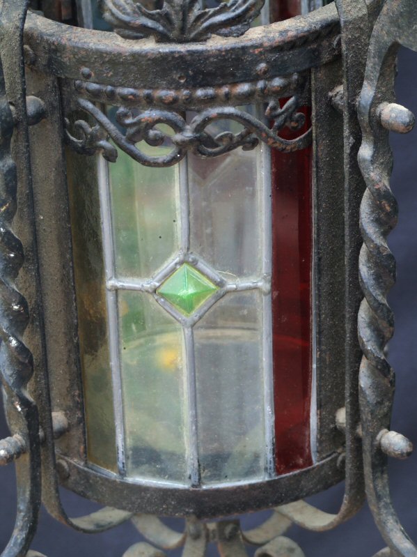 Late Victorian Cylindrical Wrought Iron Lantern