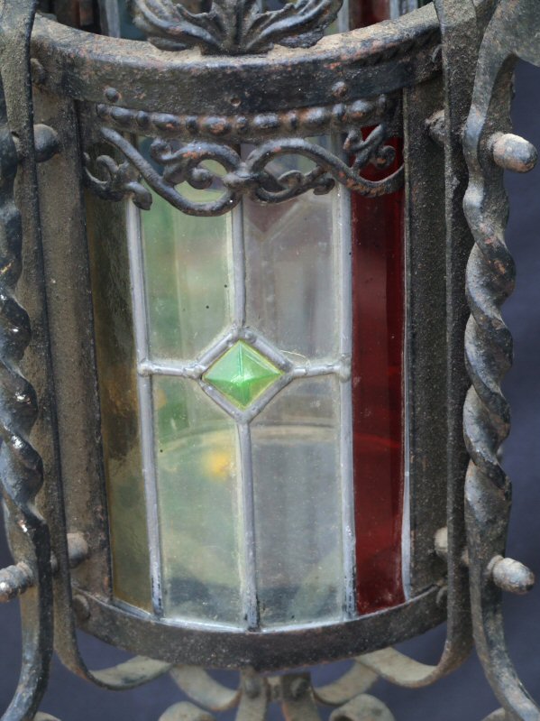 Late Victorian Cylindrical Wrought Iron Lantern