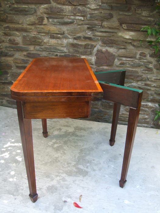 Pair of Early 20th Century Mahogany Inlaid Card Tables