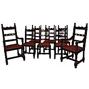 set of 8 antique dining chairs