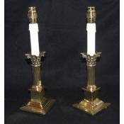 pair of antique table lamps