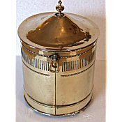 Edwardian brass coal bin