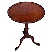 antique figured walnut occasional small table