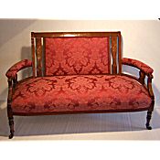 Edwardian inlaid rosewood sofa