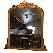 large V ictorian gilt overmantle mirror