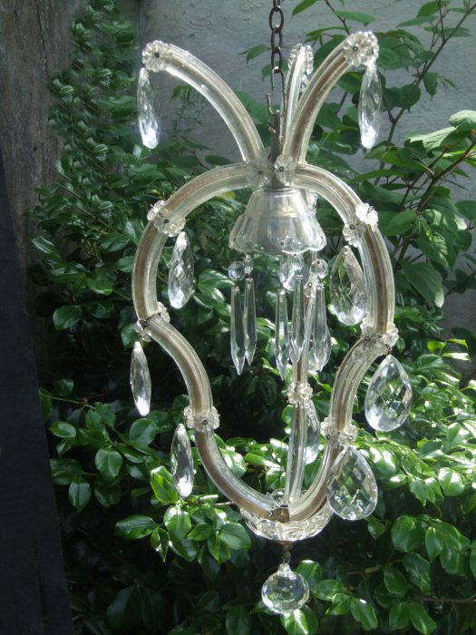 Antique Marie Therese single bulb chandelier