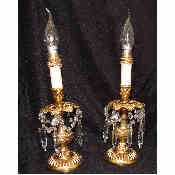 pair of matching antique table lamps