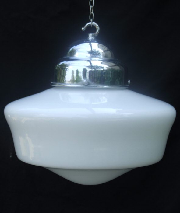 Circa 1920 Art Deco White Ceiling light