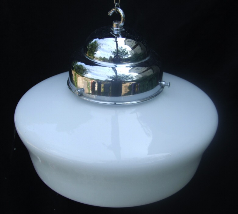 Circa 1920 Art Deco White Ceiling light