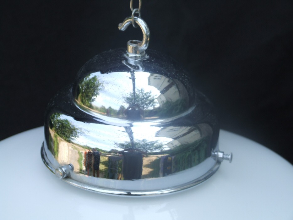 Circa 1920 Art Deco White Ceiling light