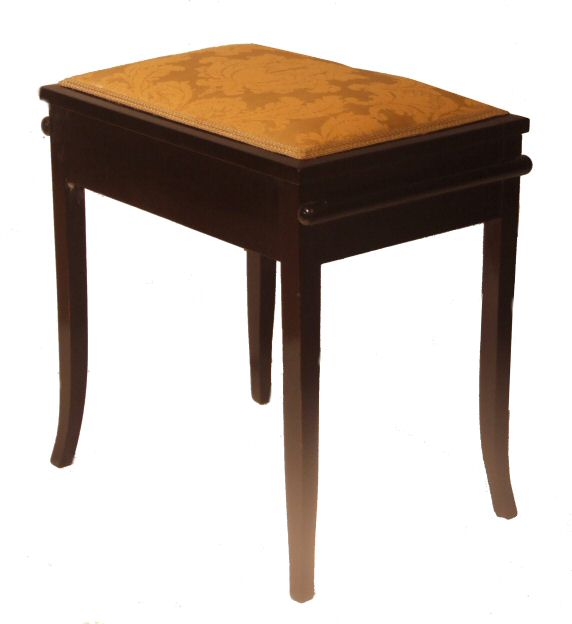 Edwardian ebonised piano stool