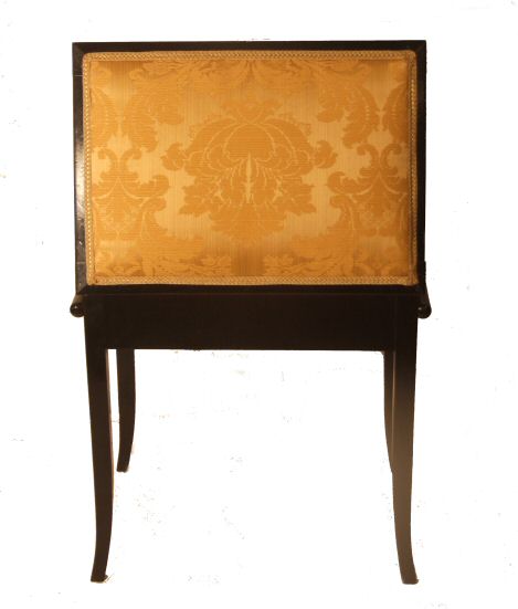 Edwardian ebonised piano stool