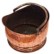 Georgian copper coal bucket