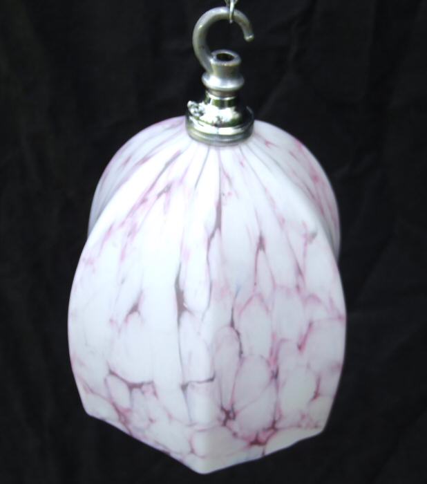 Art Deco Mottled Pink Small Ceiling Light