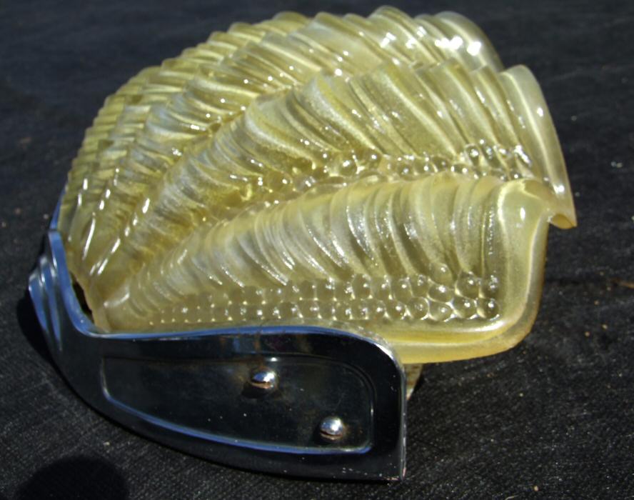 Pair of Lemon Art Deco Shell Wall Lights 