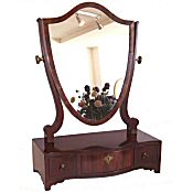 Georgian serpentine front mahogany toilet mirror