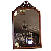 Victorian satin birch wall mirror