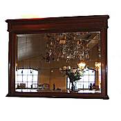 Edwardian mahogany overmantle mirror
