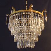 large 4 tier antique chandelier