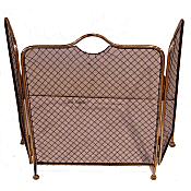 Victorian 3 fold brass fireguard