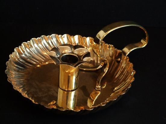 Victorian brass candle holder