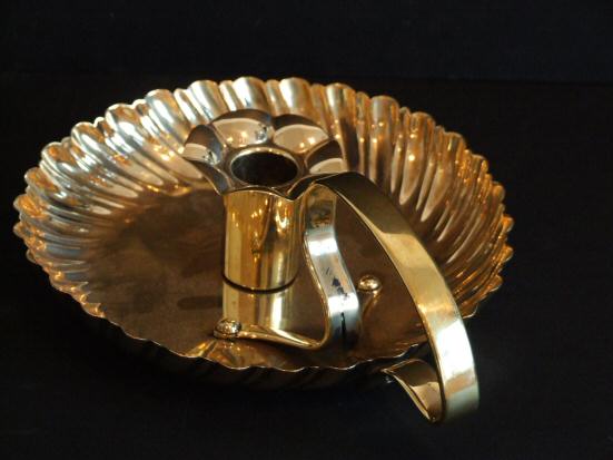 Victorian brass candle holder