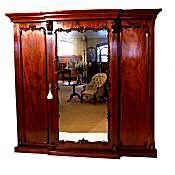 Victorian mahogany combination wardrobe