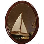 Victorian oval wall mirror