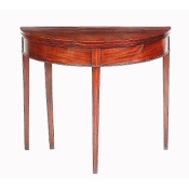 Georgian mahogany demi lune card table