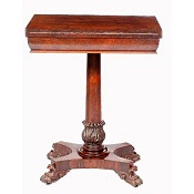 small W1Vth Rosewood card table