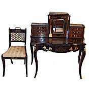 Vicorian ebonised french bonheur du jour