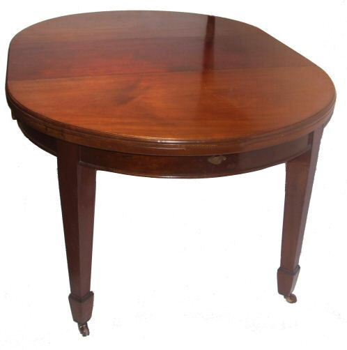 Edwardian mahogany extending dining table