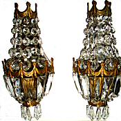pair of antique wall lights