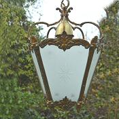 Mid 20th Century 5 sided Brass Hall Lantern