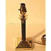 small Edwardian brass table lamp