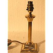 small Edwardian brass table lamp