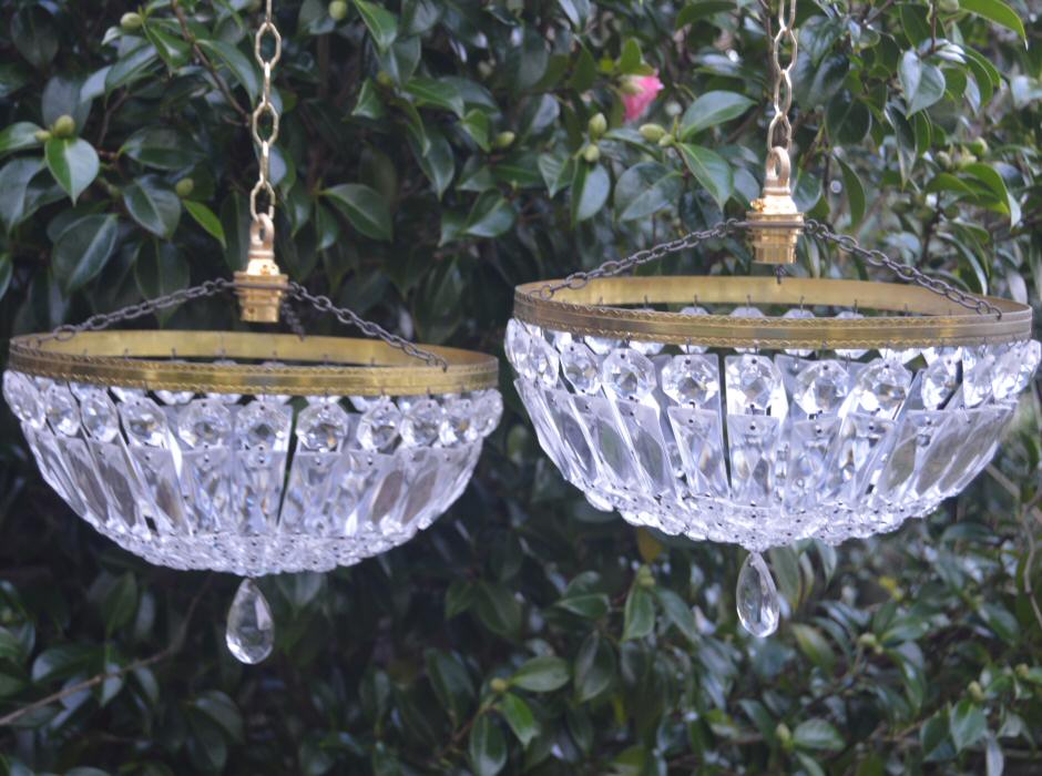 Pair of Mid 20th Century Purse/Bag Chandeliers